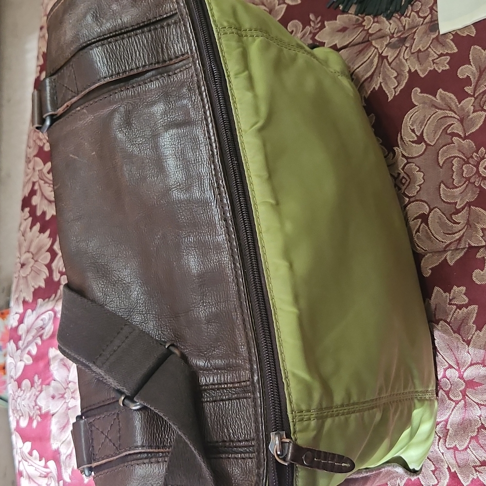 Fossil Leather/Nylon Messenger Bag - Picture 9 of 17
